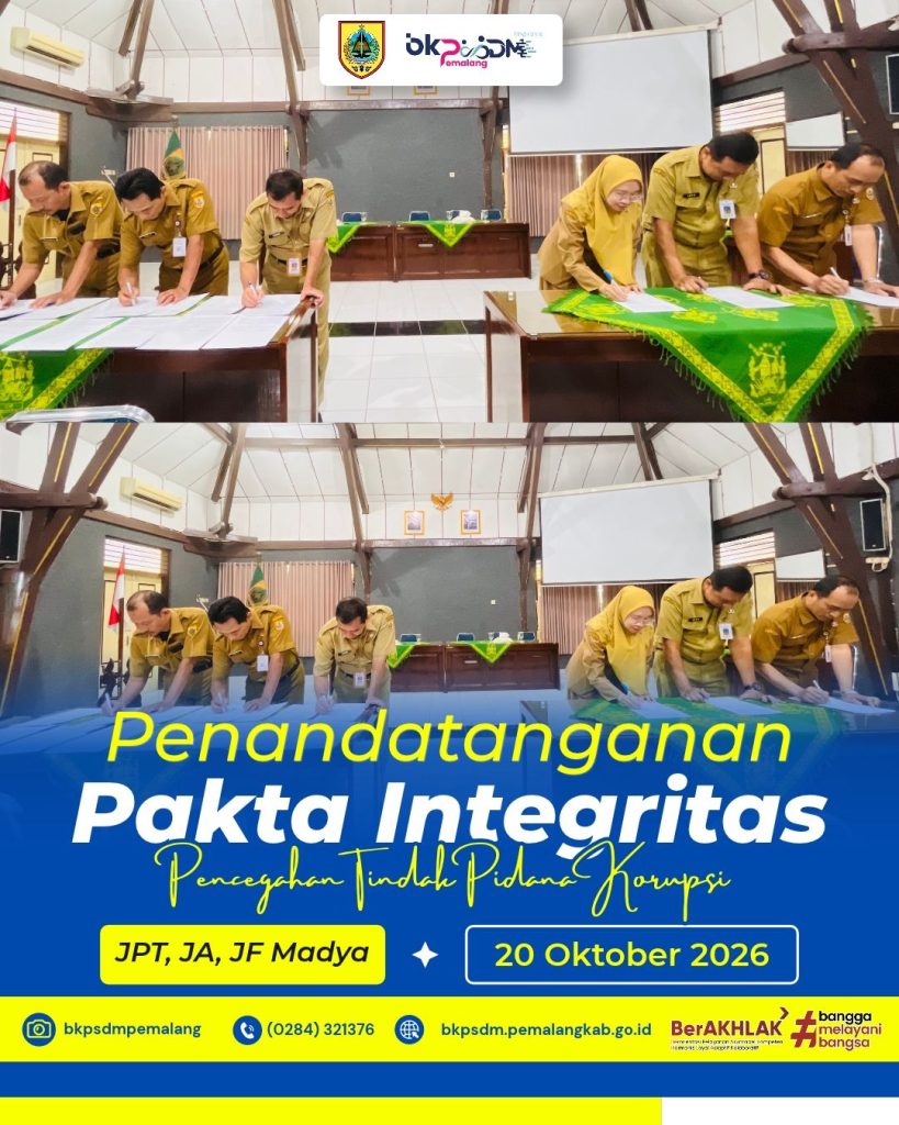 PENANDATANGANAN PAKTA INTEGRITAS